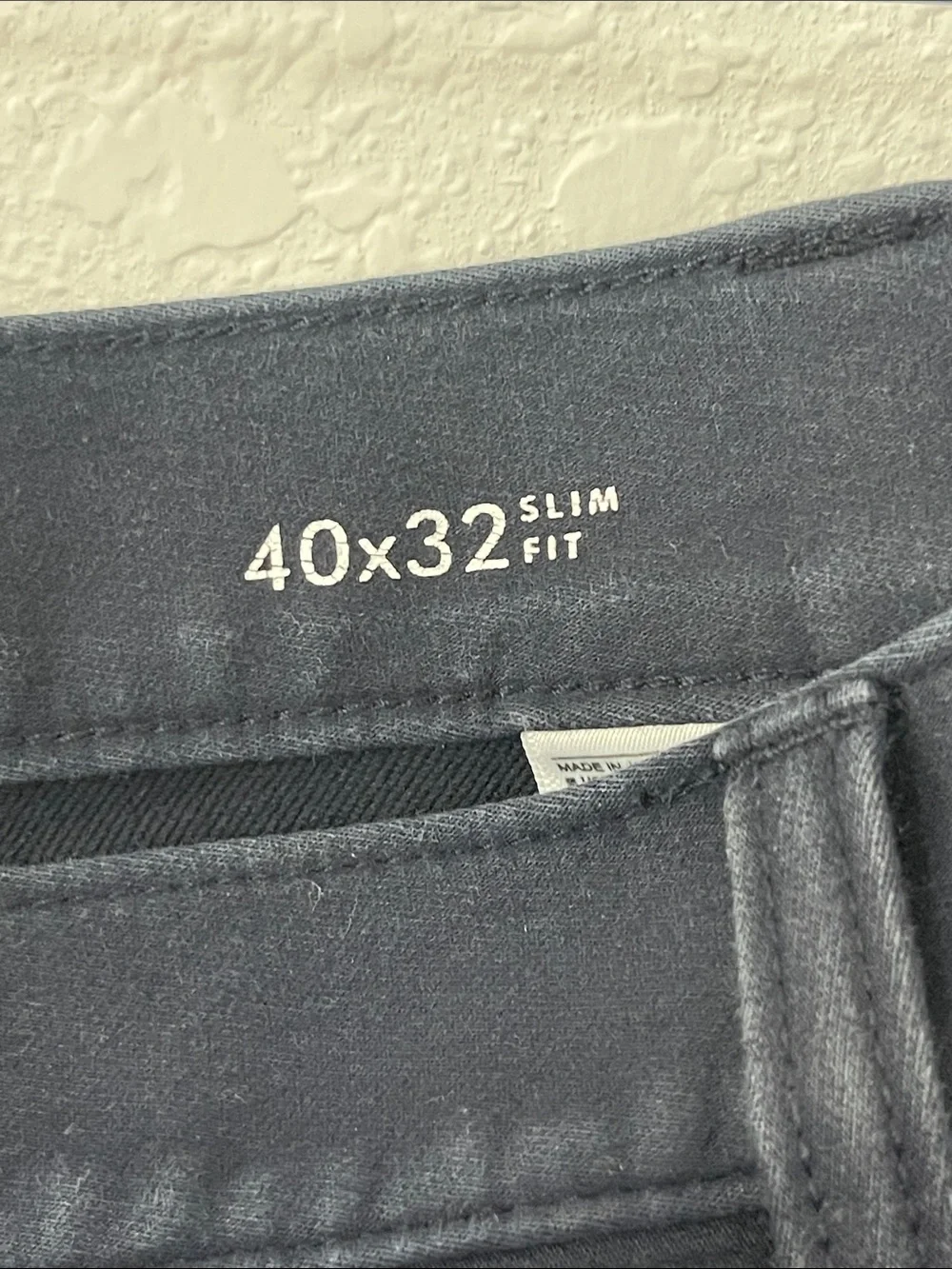 Banana Republic Traveler Slim Fit Pants Mens 40x32 Navy Stretch